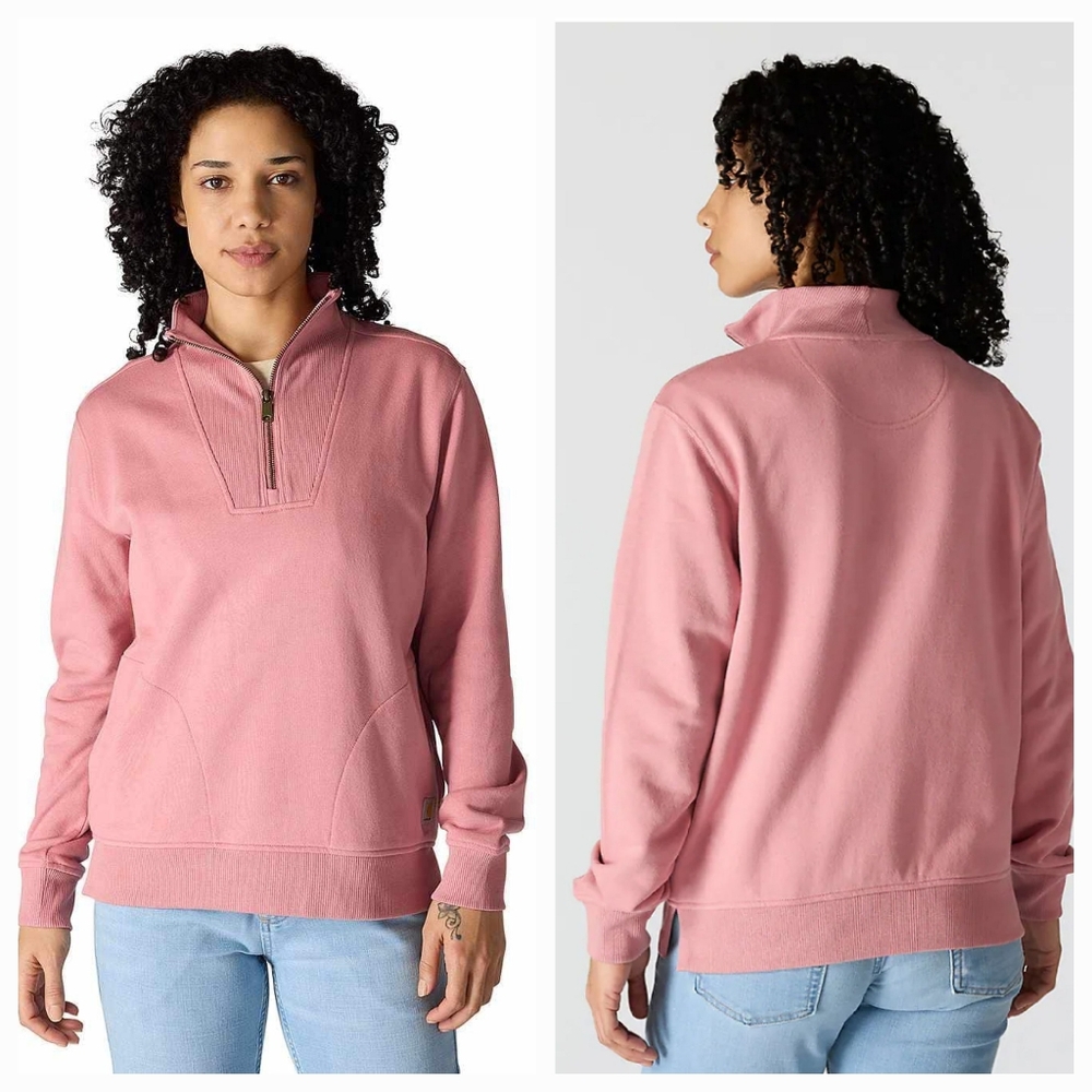 CARHARTT Half-Zip Sweatshirt Women's TENCEL™ Fiber Pullover Size Small